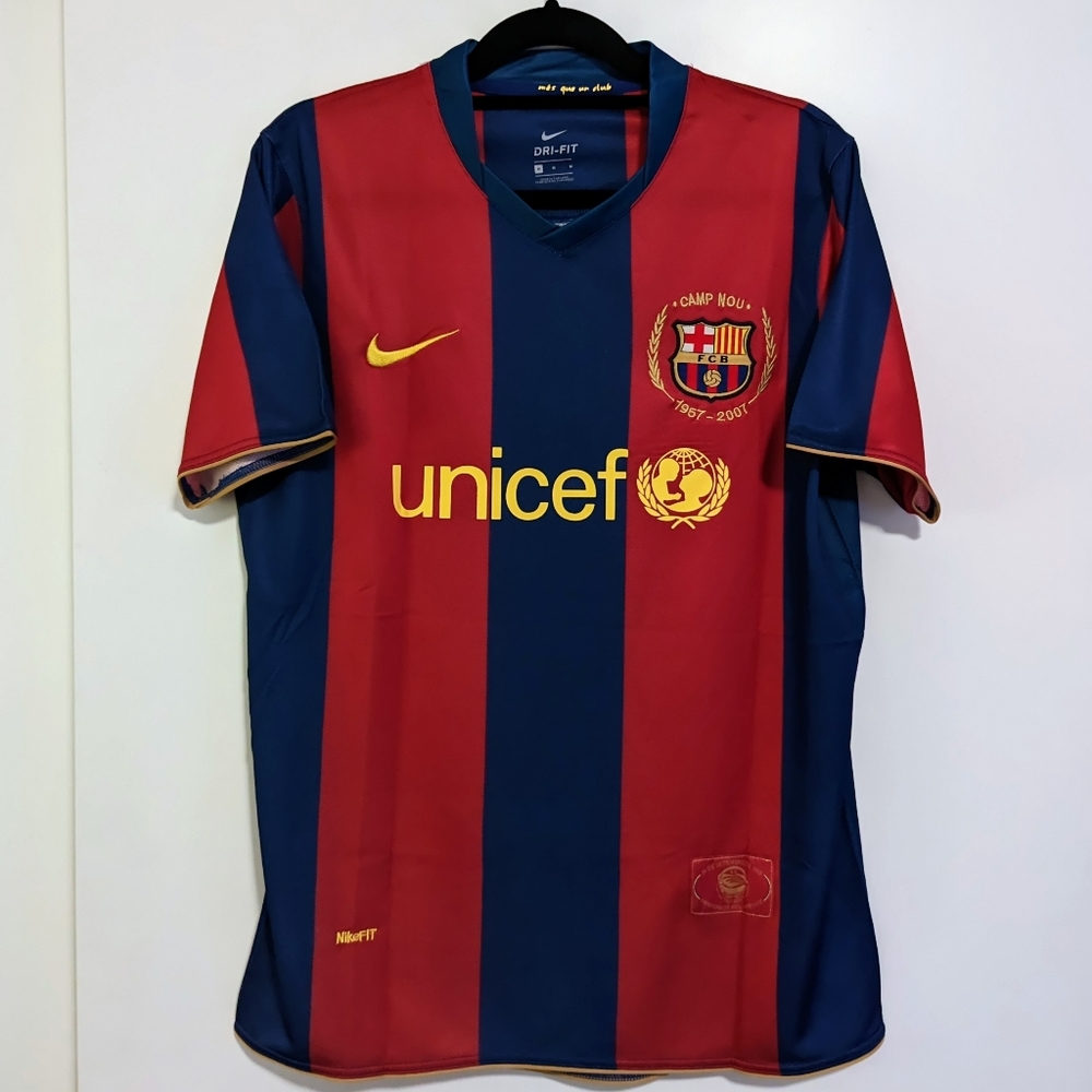 FC Barcelona Ronaldinho #10 Jersey 2007/08 Home Red Blue